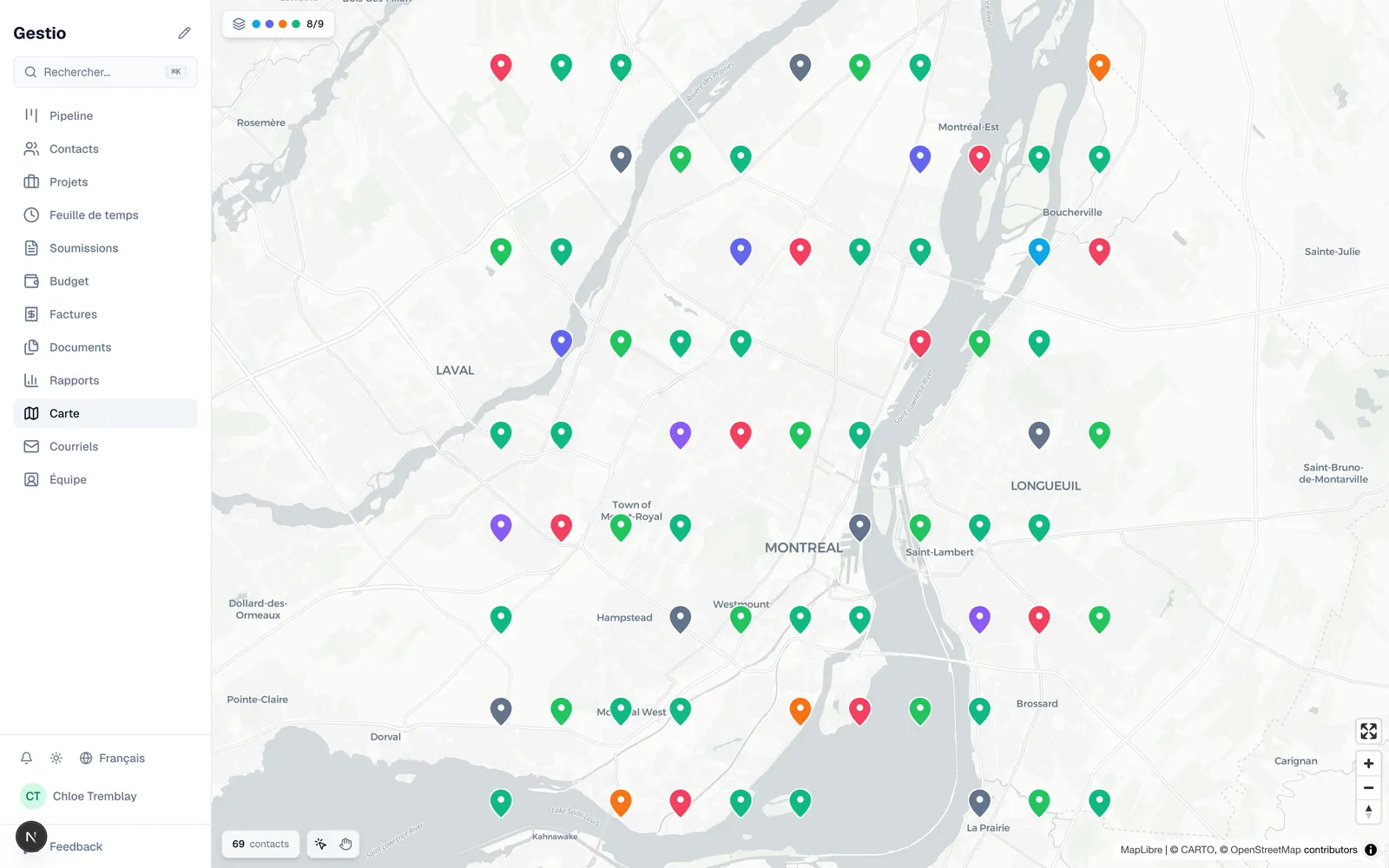 Vos chantiers, carte en main.